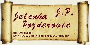 Jelenka Pozderović vizit kartica